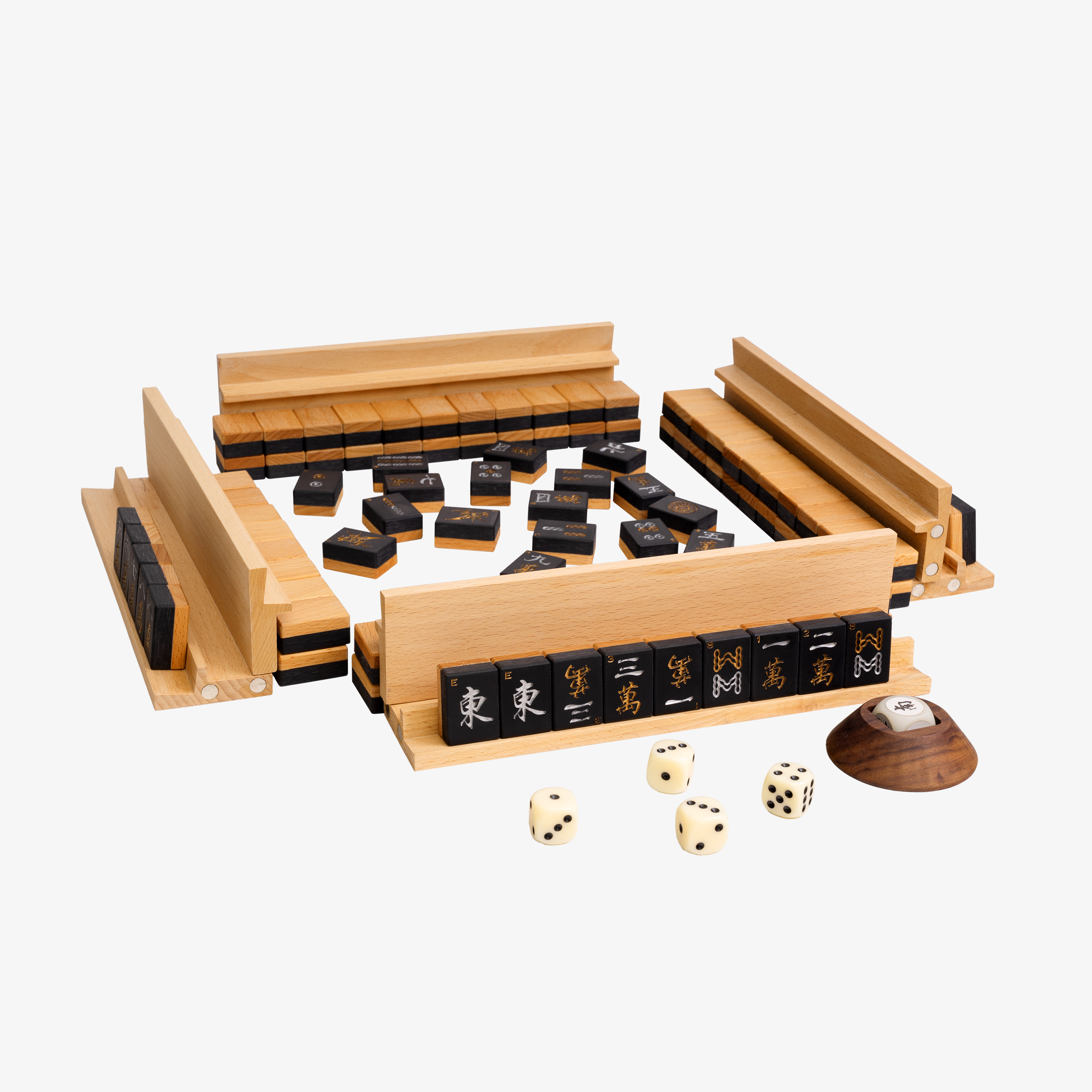 Luxury Black Tiles Mahjong Set