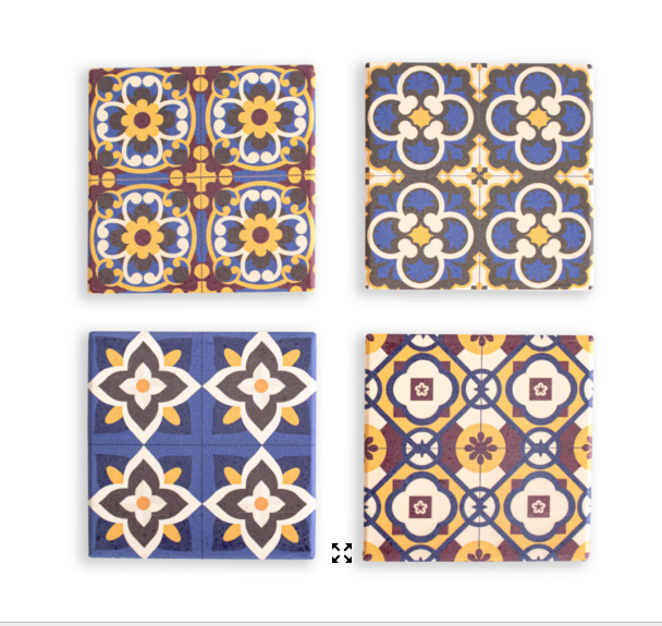 Quà Tặng: 1 set 2 Lót ly gốm khi mua bầu cua khai xuân hoặc lộc uyển