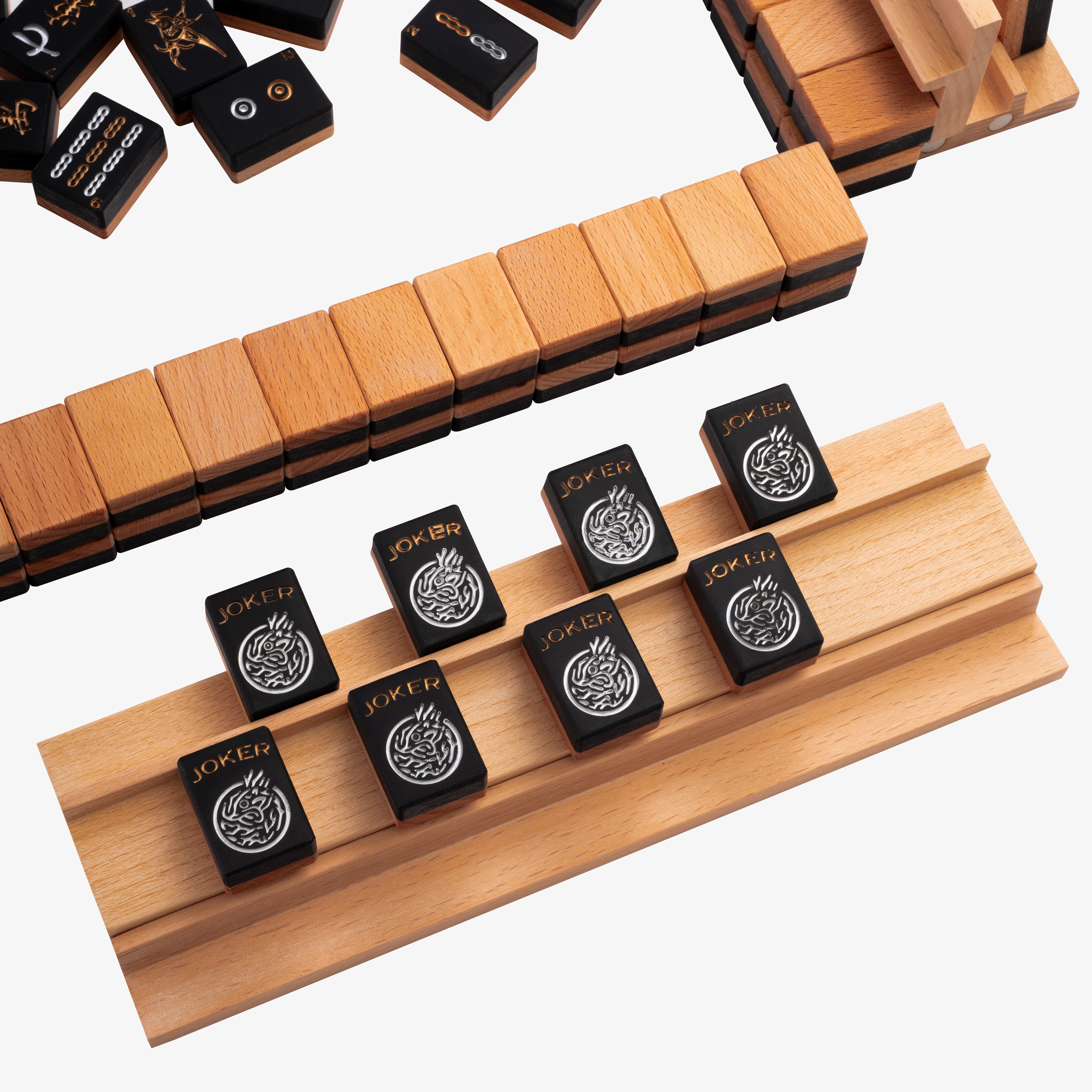 Luxury Black Tiles Mahjong Set
