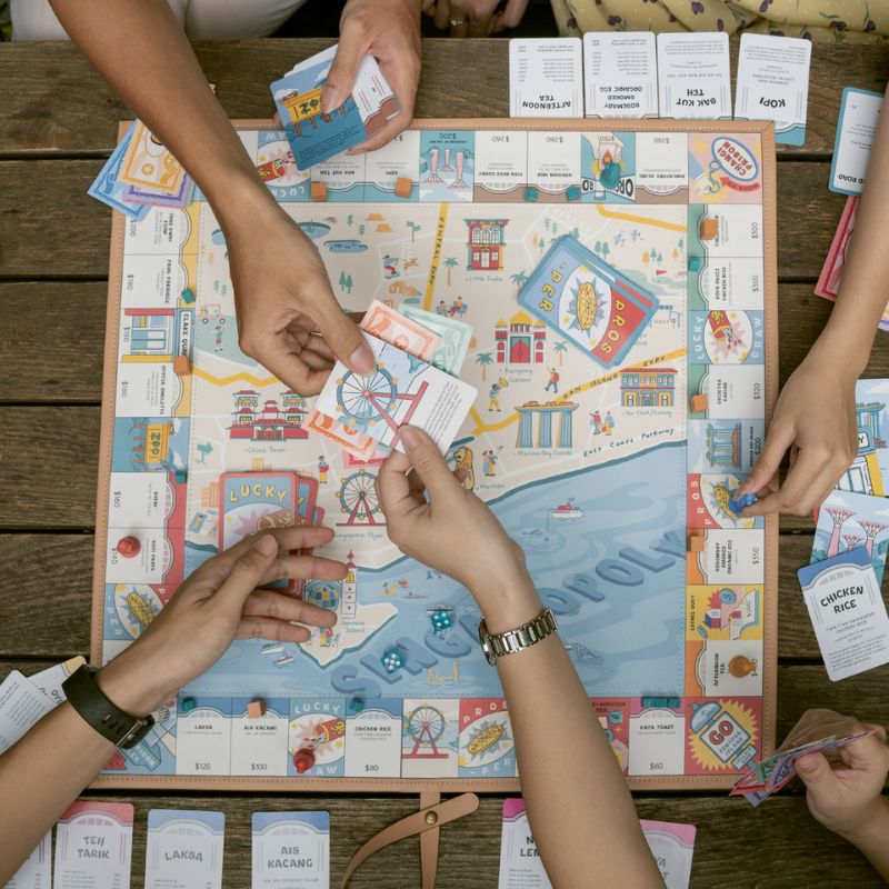 Cờ tỷ phú gỗ Singapore - Singanopoly