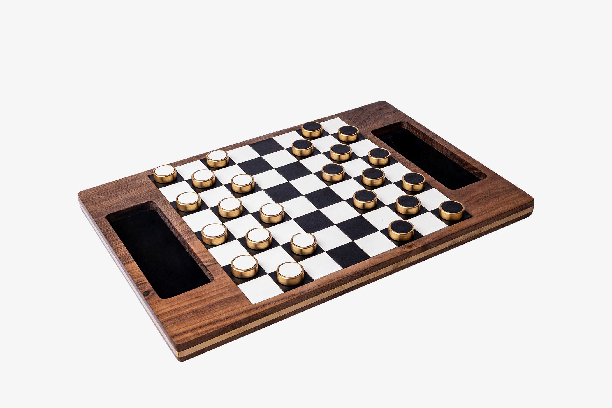 Deluxe Magnetic Wooden Checker