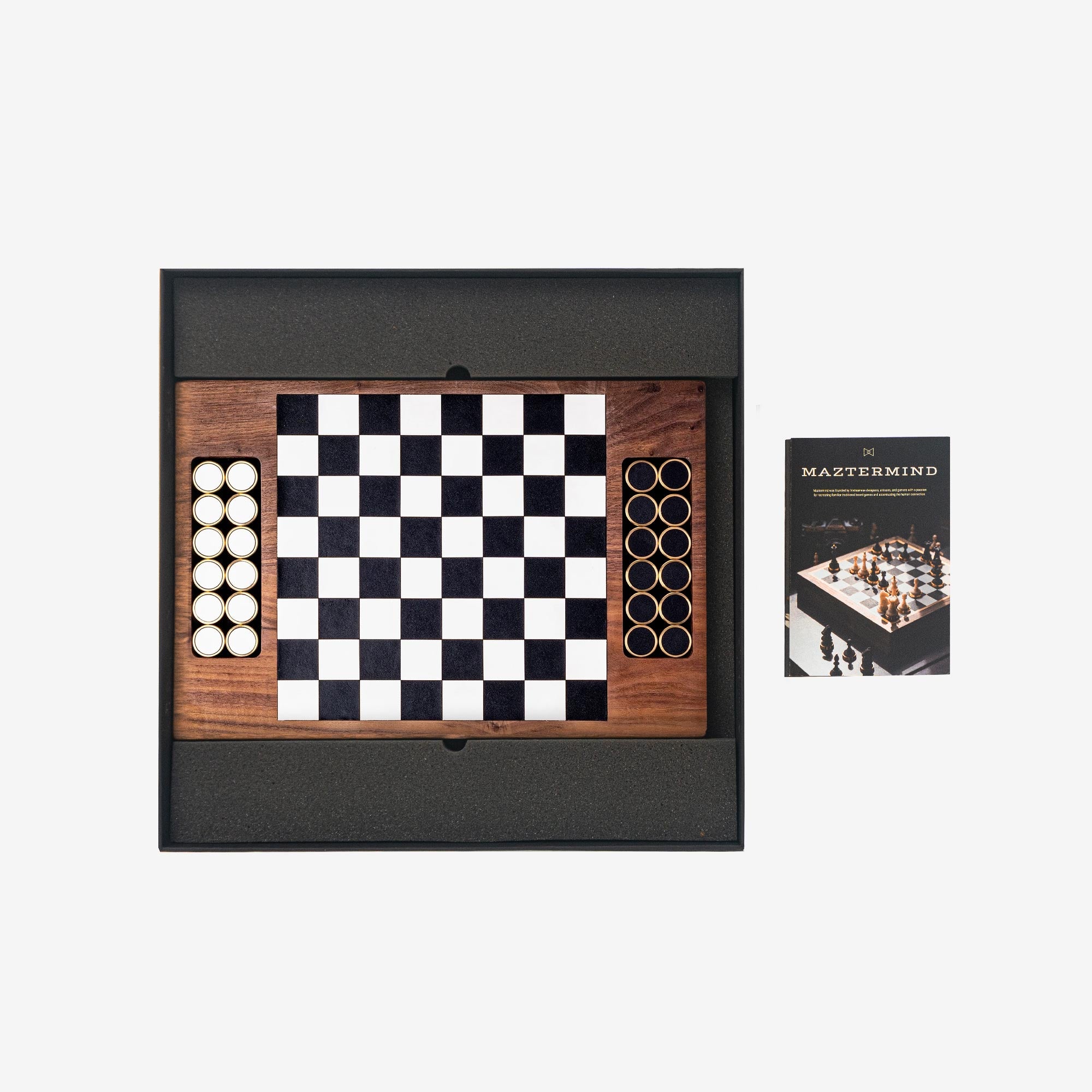 Deluxe Magnetic Wooden Checker