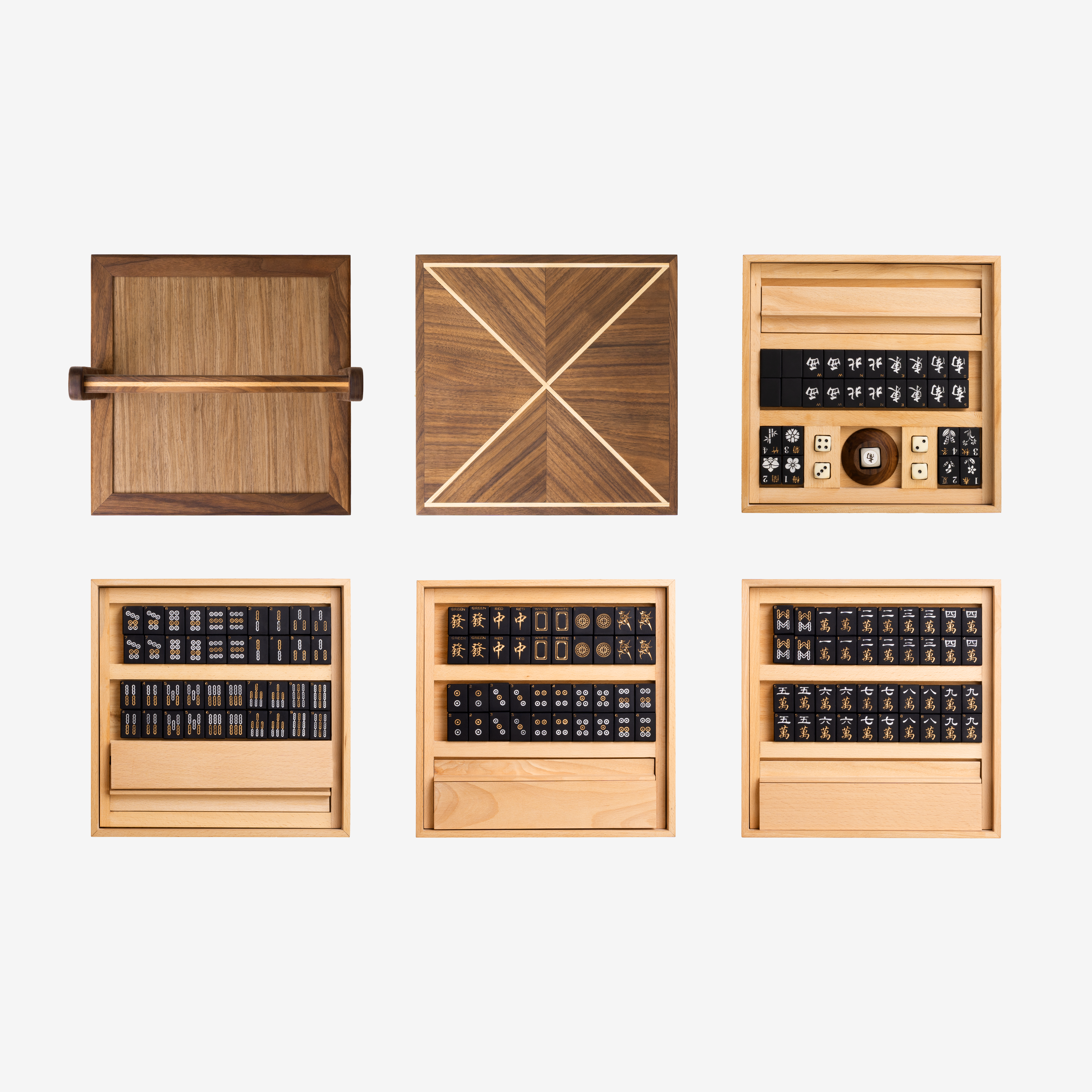 Luxury Black Tiles Mahjong Set