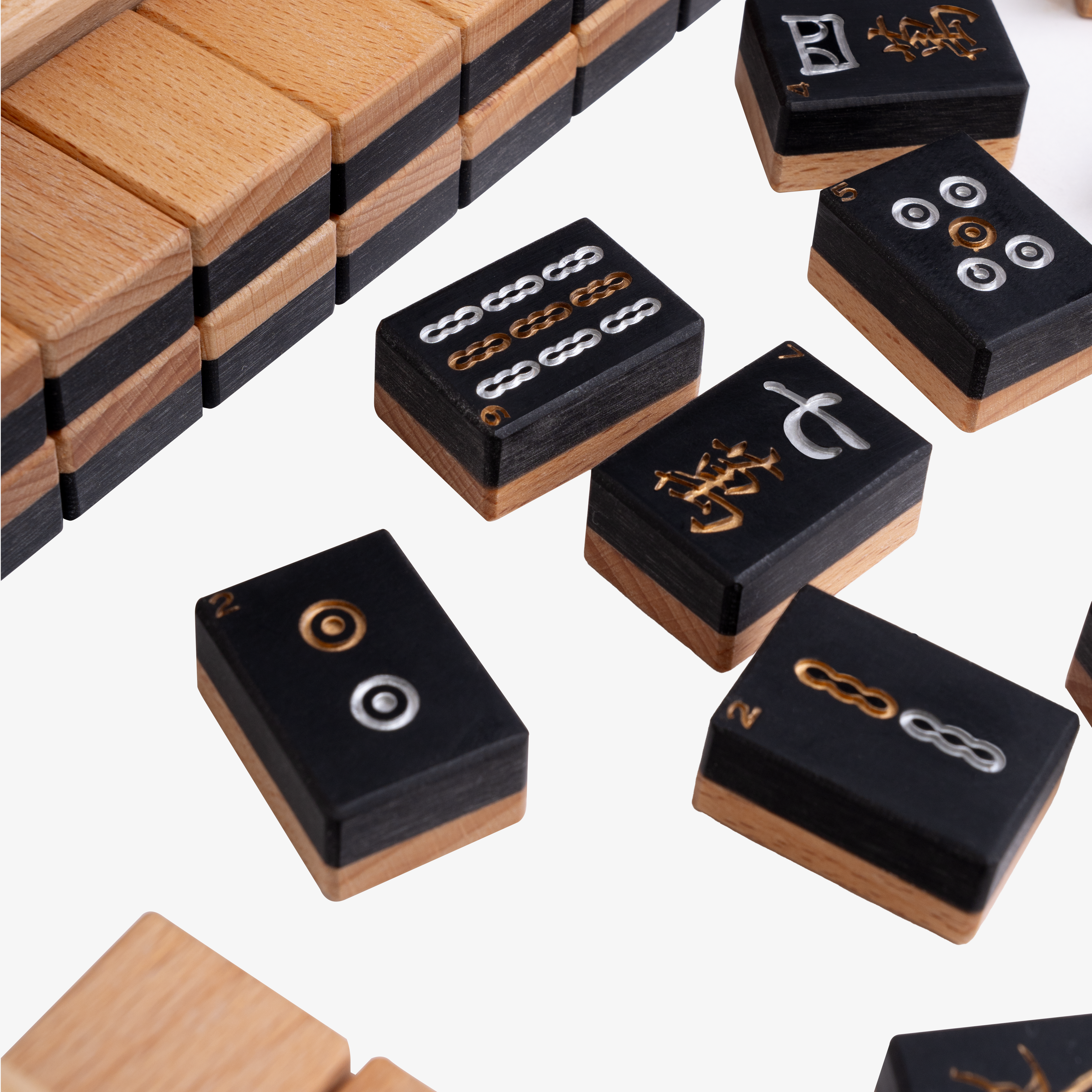Luxury Black Tiles Mahjong Set