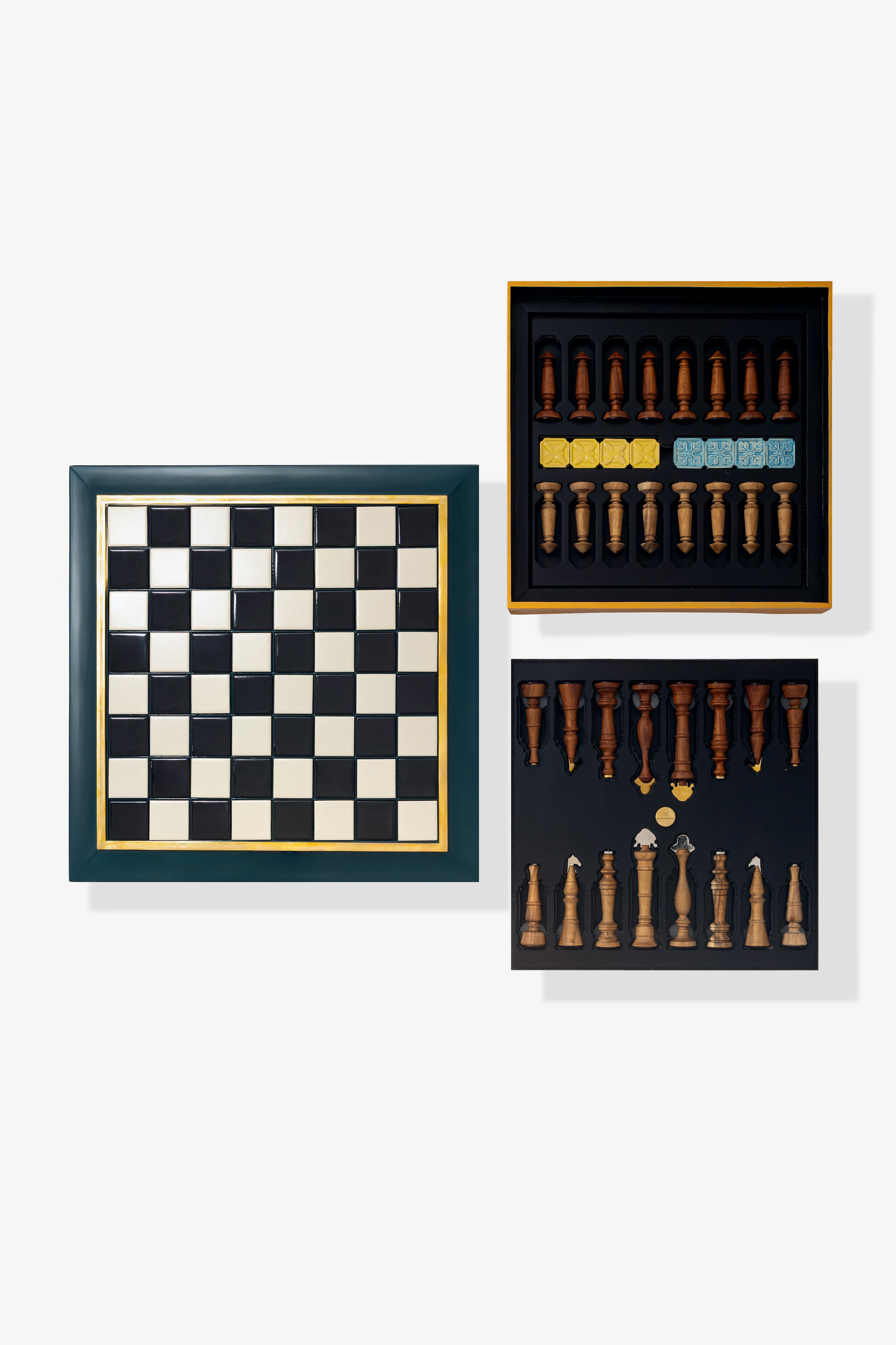Indochine La Cour Royale Chess & Checker Set