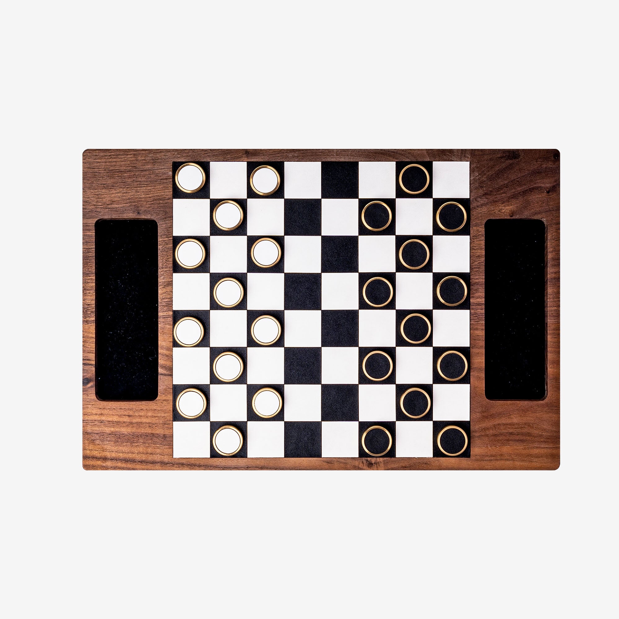 Deluxe Magnetic Wooden Checker